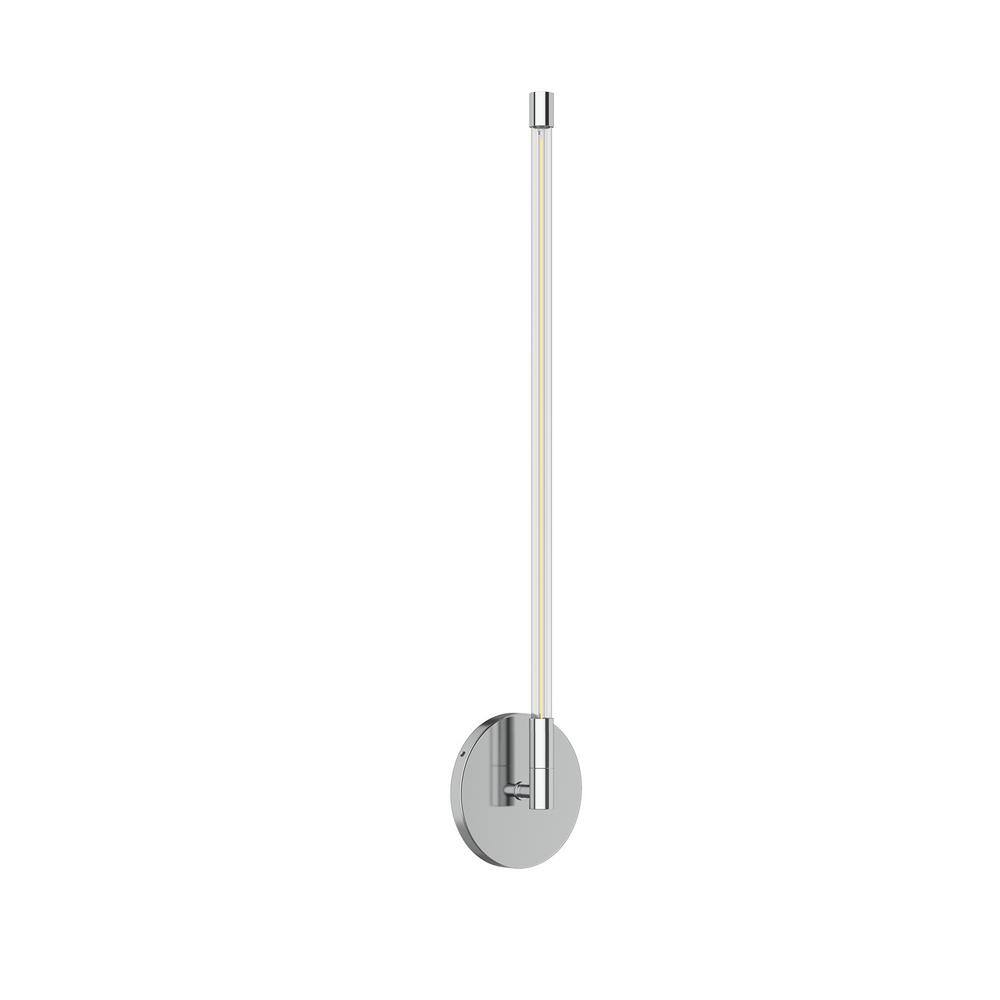 Motif Chrome LED Dimmable Cylinder Sconce 22.5"