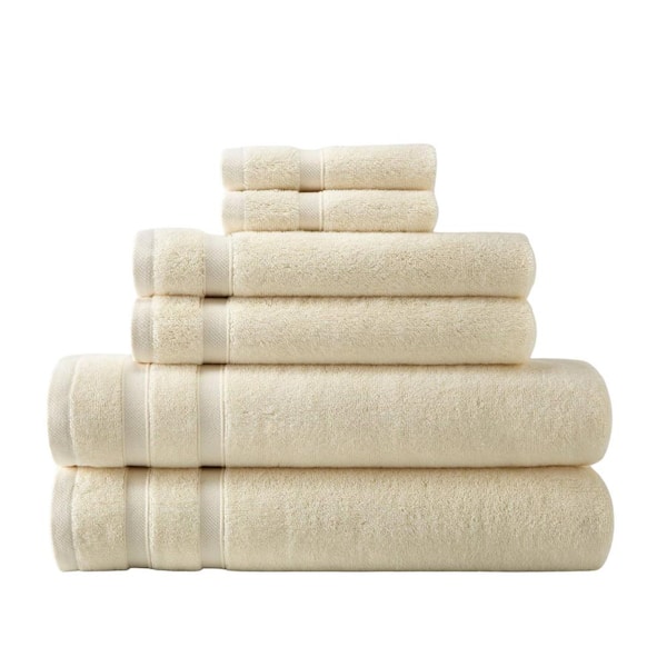 Happitat 6-Piece Fluffy Bath Towel Set in Navy