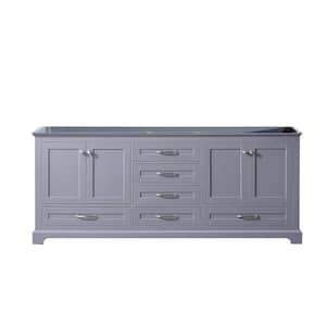 Dukes 80 in. W x 22 in. D Dark Grey Double Bath Vanity without Top