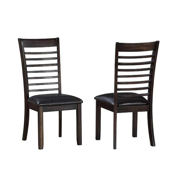 Steve Silver Ally Dark Brown Vinyl Dining Side Chair (Set of 2)