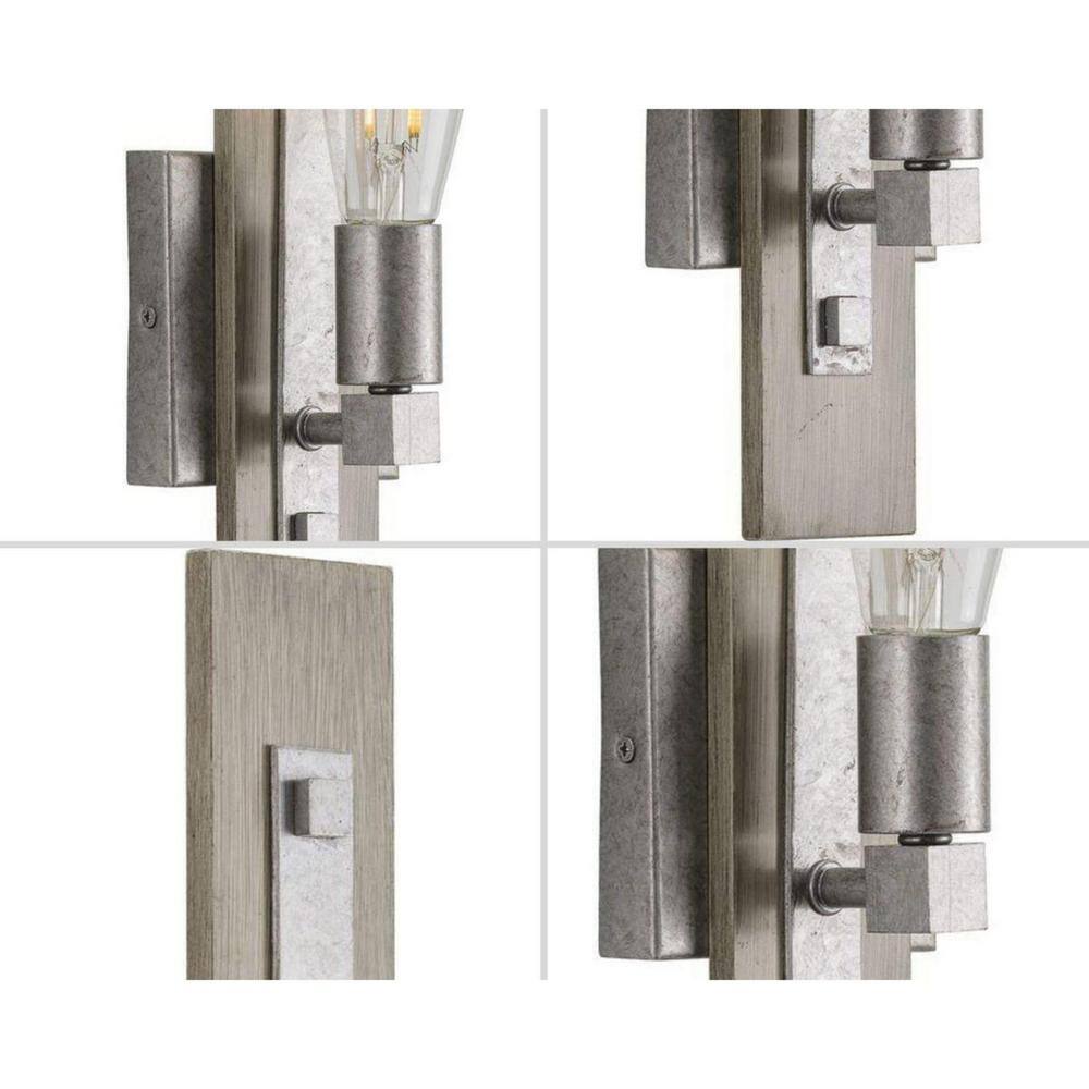 Hemsworth Rustic Nickel 16.75" Dimmable Direct Wired Sconce