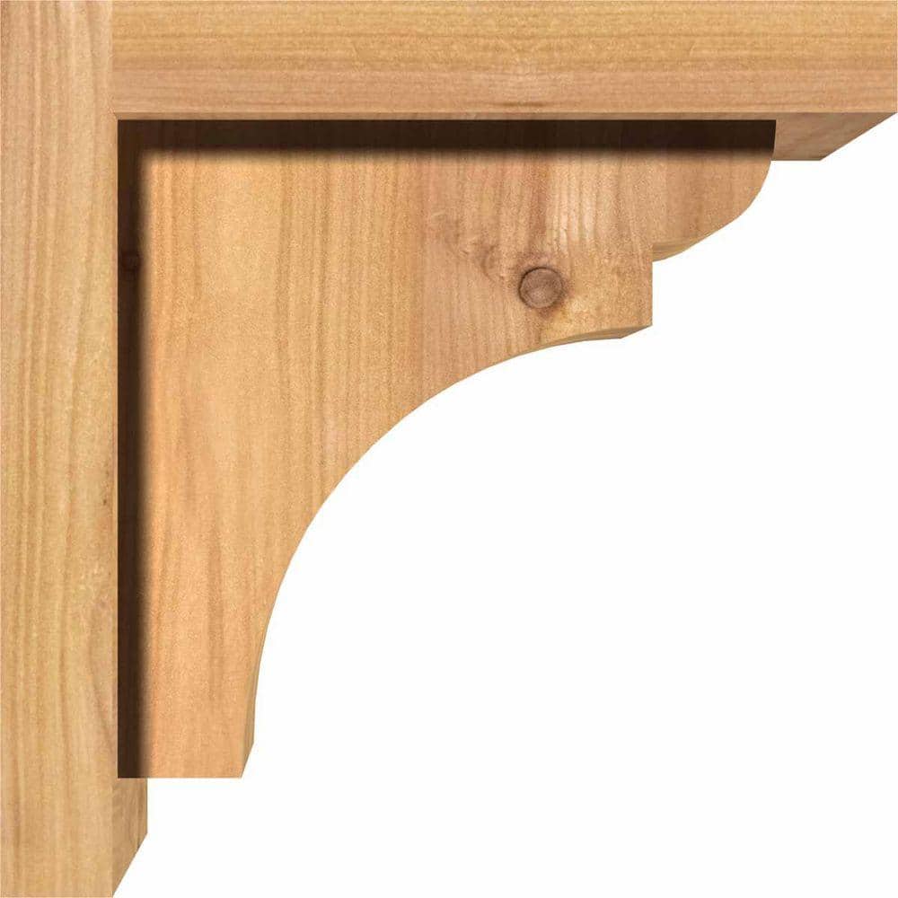 Western Red Cedar Smooth 8" x 7.5" Rustic Corbel with Backplate
