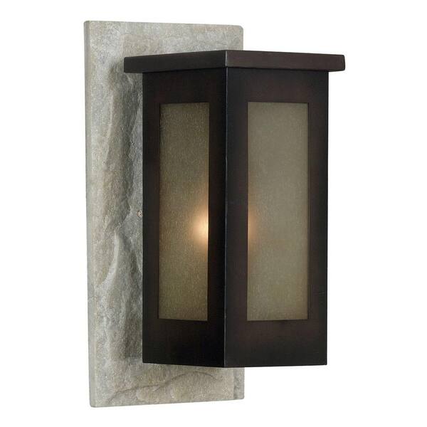 Kenroy Home Icefield 1-Light 16 in. Cream Slate Wall Lantern-DISCONTINUED