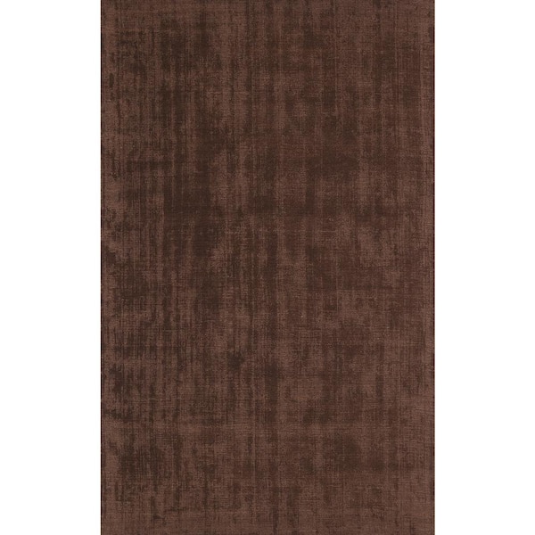 Addison Rugs Audrey 1 Fudge 2 ft. 3 in. x 7 ft. 6 in. Solid Hand Loomed Wool and Viscose Indoor Area Rug Runner