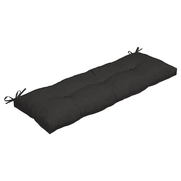 ARDEN SELECTIONS 48 in. x 18 in. Ink Black Rectangle Outdoor Bench Cushion