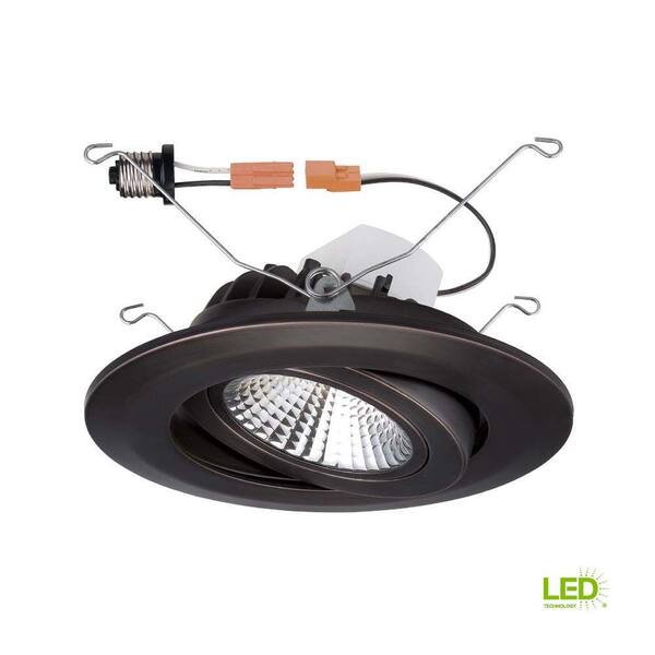 Commercial Electric 6 in. Bronze Recessed LED Gimbal Trim