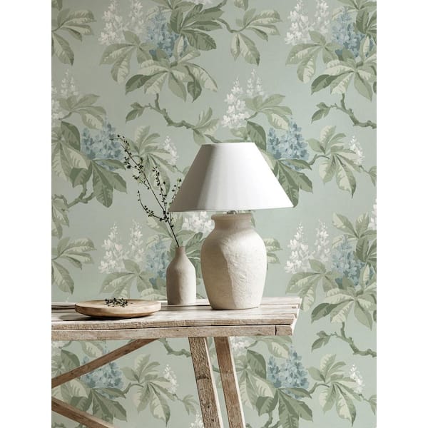 Blue Chestnut Floral Wallpaper