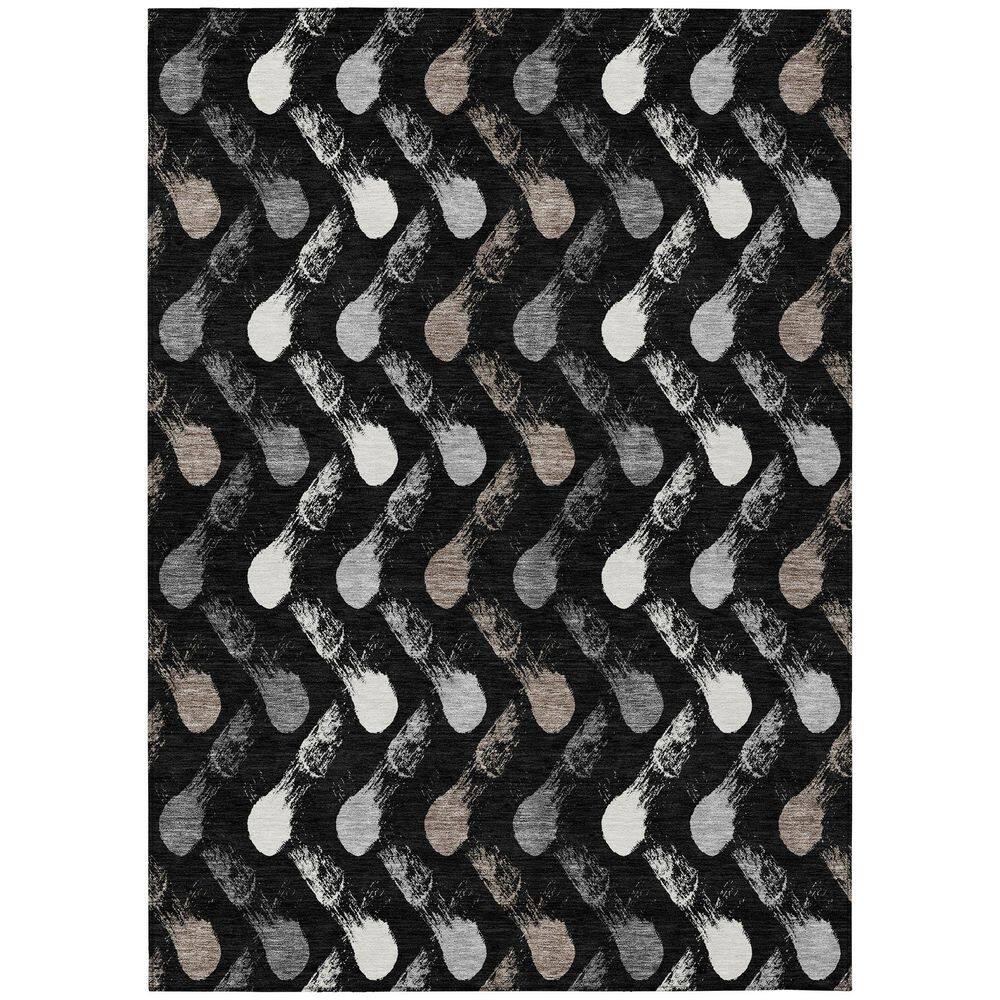 Chantille Machine Washable Indoor/Outdoor Abstract ACN2900 Black 8 ft. x 10 ft. Area Rug price history on PriceWatchPro