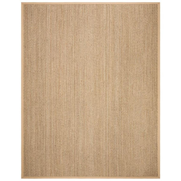 SAFAVIEH Natural Fiber Tan/Beige 8 ft. x 10 ft. Border Area Rug