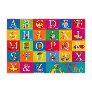 ABC's Multi-Colored 4 ft. 5 in. x 6 ft. 5 in. Indoor Polyester Area Rug