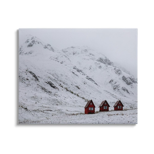 Stupell Industries Snowy Mountain Pass byDaniel Sproul 1 Piece Unframed Graphic Print Nature Poster Art Print 30 in. x 24 in.