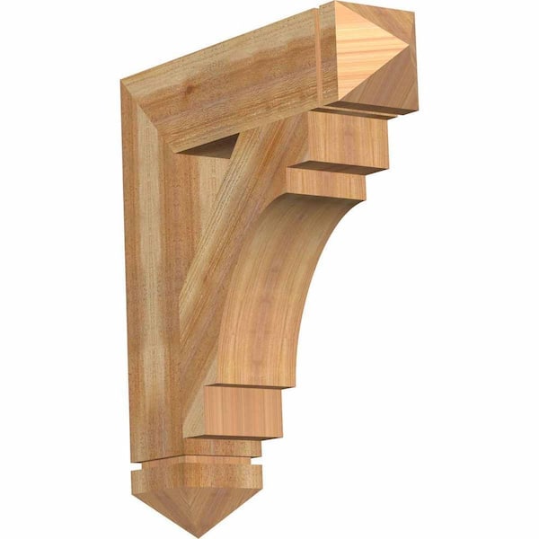 Ekena Millwork 6 in. x 30 in. x 26 in. Western Red Cedar Merced Arts and Crafts Rough Sawn