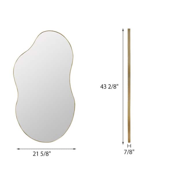 THKSHOUZ Gold 21.7 in. W x 35.8 in. H Modern Irregular Metal