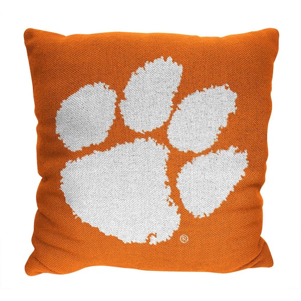 THE NORTHWEST GROUP NCAA Invert Clemson 2Pk Double Sided Jacquard Throw Pillow