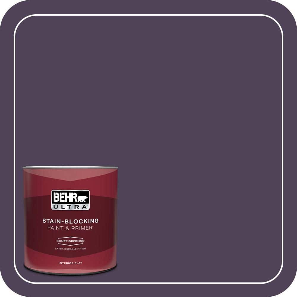 1 qt. #S-H-660 Blackberry Harvest Extra Durable Flat Interior Paint & Primer price history on PriceWatchPro