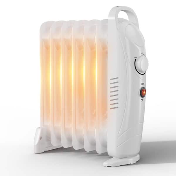 700-Watt Freestanding White Electric Utility Convection Infrared Overheating Protection Space Heater