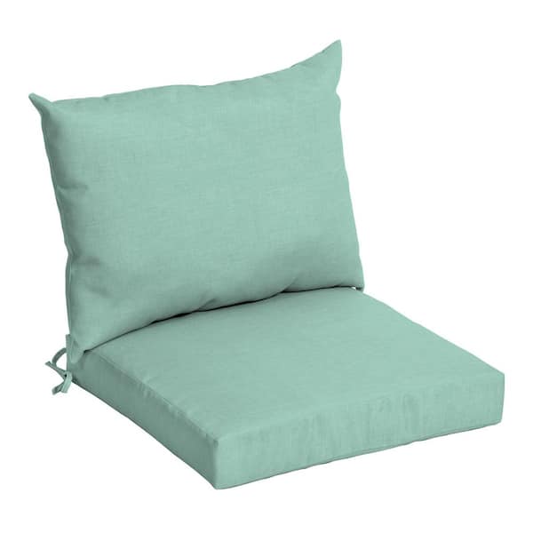 ARDEN 21 in. x 21 in. Aqua Leala Outdoor Dining Chair Cushion