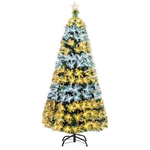 5 ft. Pre-Lit Fiber Optic Artificial Christmas Tree with 8 Flash Modes and LED Lights