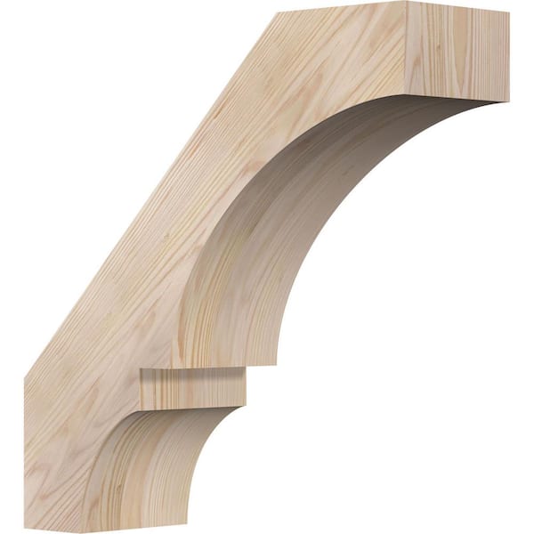 Ekena Millwork 5 1/2"W x 18"D x 18"H Balboa Smooth Knee Brace, Douglas Fir