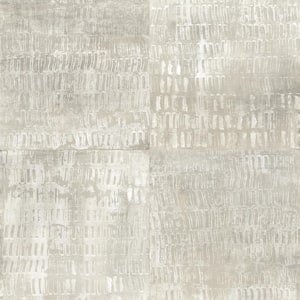 Conundrum Silver Faux Metal Silver Wallpaper Sample