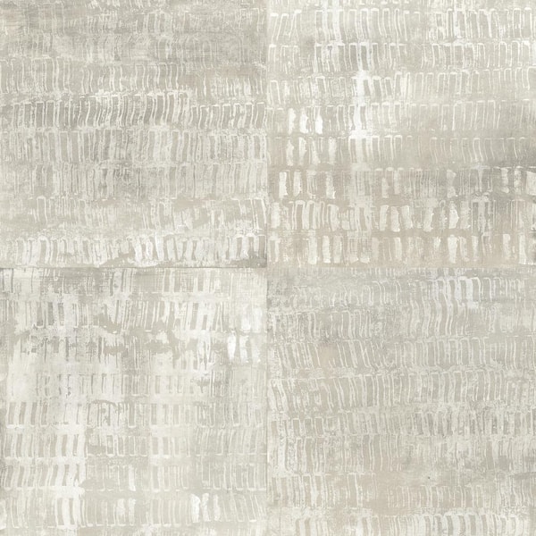 A-Street Prints Conundrum Silver Faux Metal Silver Wallpaper Sample