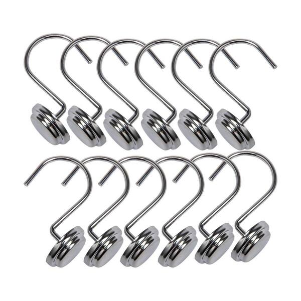 Utopia Alley Shower Rings Hooks, Rust Resistant Shower Curtain Hooks Rings  in Brushed Nickel Set of 12 HK14BN - The Home Depot