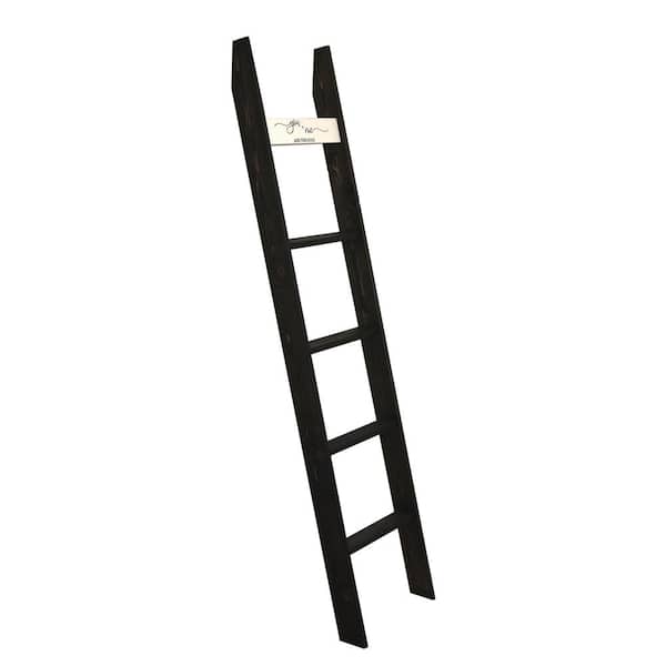 Unbranded You + Me and the Dogs' 72 in. Black Farmhouse Blanket Ladder