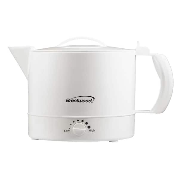 Brentwood - 4-Cup White Electric Kettle with Temperature Control