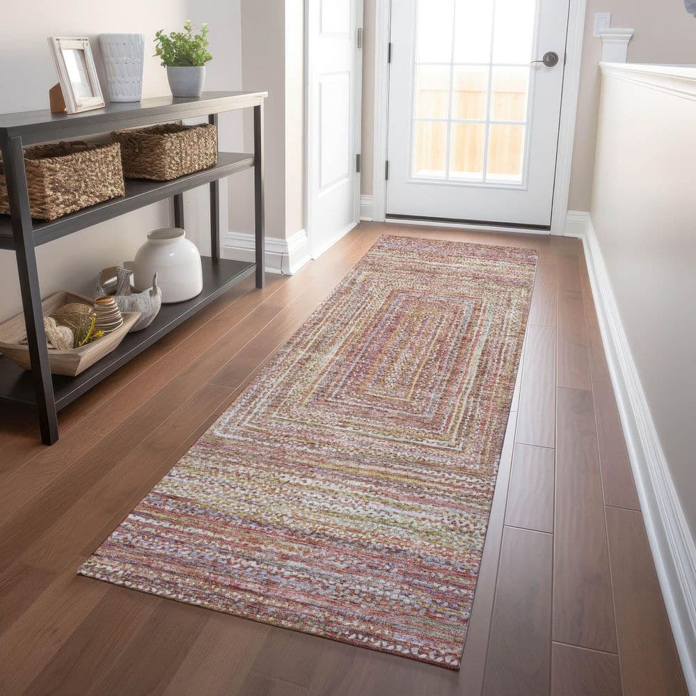 Chantille Machine Washable Indoor/Outdoor Abstract ACN1726 Paprika 2 ft. 3 in. x 7 ft. 6 in. Runner Rug price history on PriceWatchPro