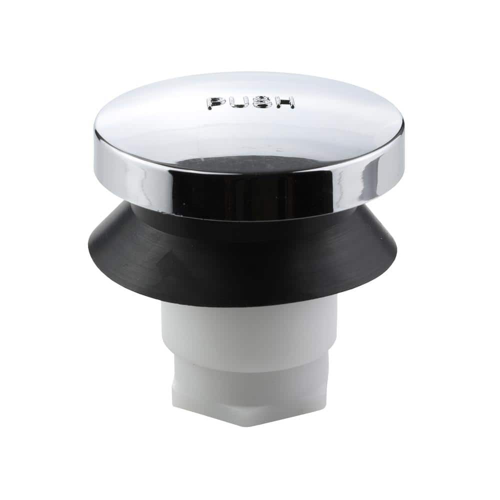 Chrome Plastic Touch-Toe Tub Drain Stopper, 2-Inch