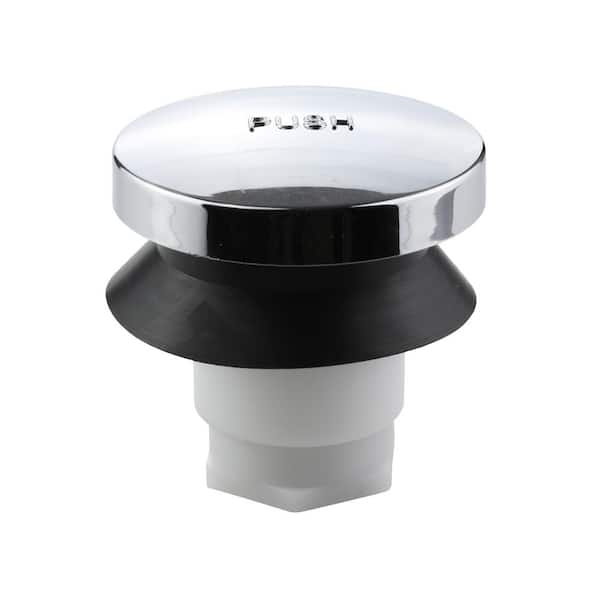 DANCO 2 in. Plastic Touch-Toe Bathtub Drain Stopper in Chrome