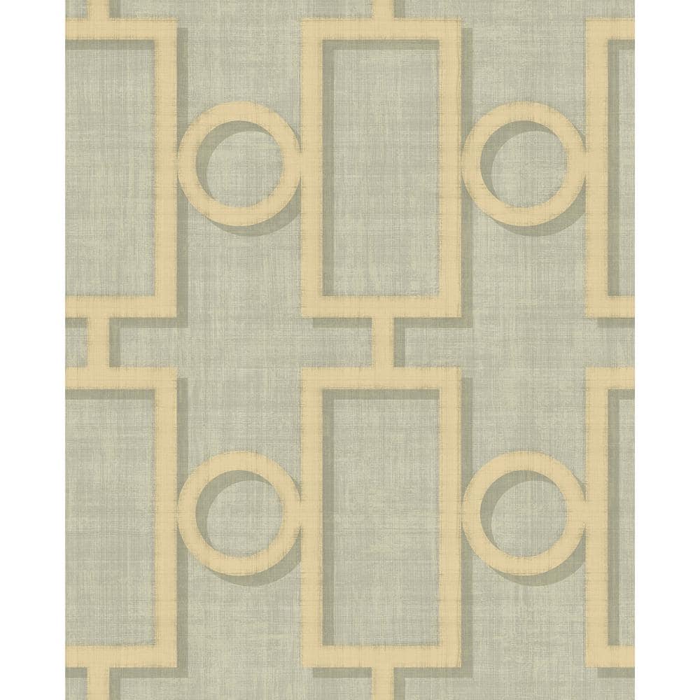 Seabrook Designs Adorn Geometric Metallic Gold and Grey Paper ...