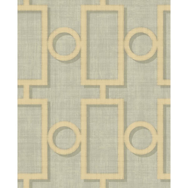 Seabrook Designs Adorn Geometric Metallic Gold and Grey Paper Strippable Roll (Covers 56.05 sq. ft.)