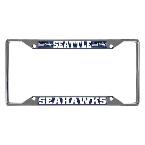 FANMATS NFL - Seattle Seahawks Chromed Stainless Steel License Plate Frame