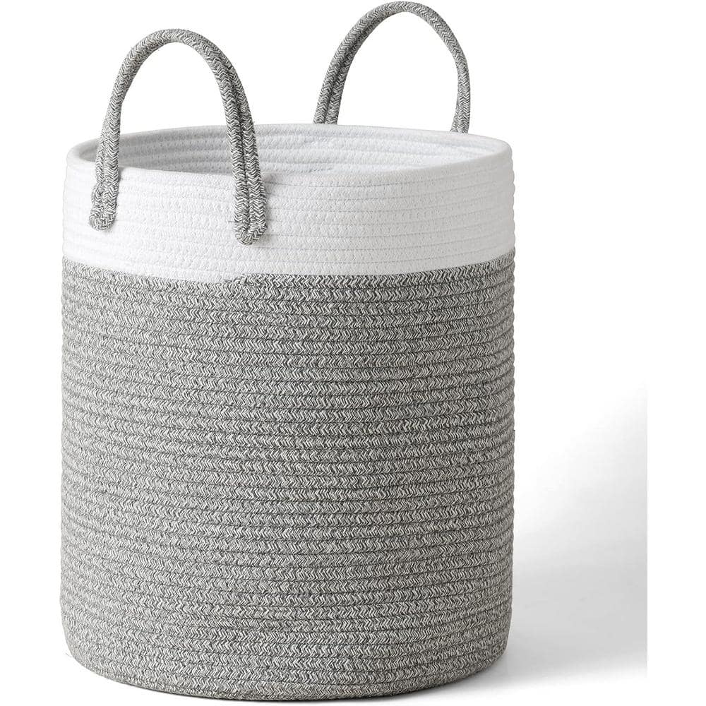 16 in. Grey Woven Basket