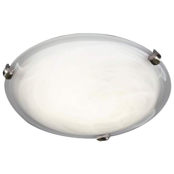 Kenroy Home Aero 2-Light Brushed Nickel Flush Mount