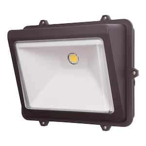 WP 50-Watt Equivalent Integrated LED Bronze Switch Controlled Wall Pack Light, 5000K
