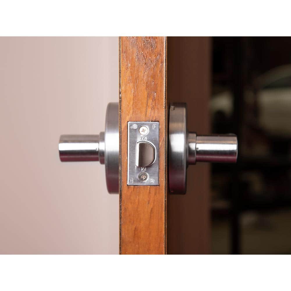 Eiffel Brushed Chrome Cylindrical Passage Door Handle with Clutch Function