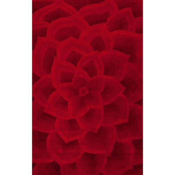 Nuu Garden Red and White 6 ft. x 9 ft. Rectangular Moroccan Polypropylene  Waterproof Fade Resistant Indoor/Outdoor Area Rug SO06-01 - The Home Depot
