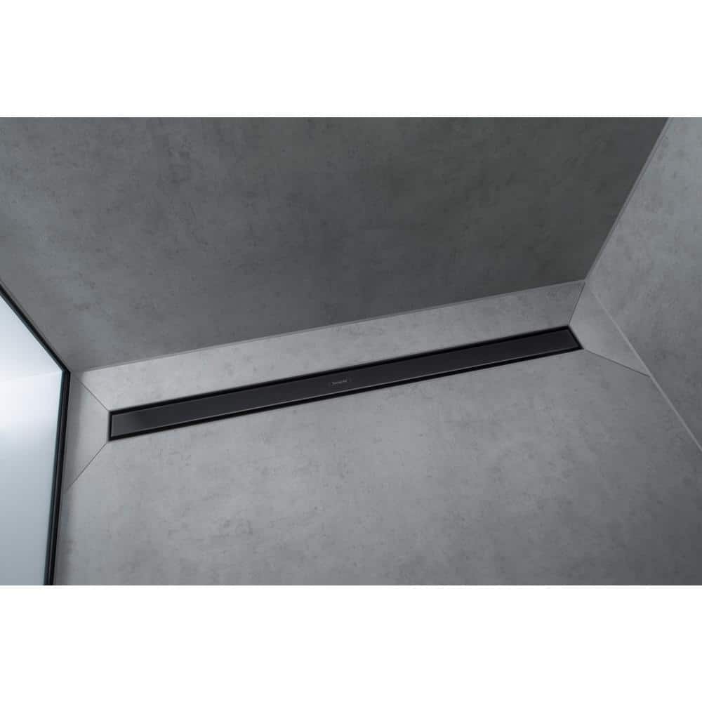 Matte Black Stainless Steel Linear Tileable Shower Drain