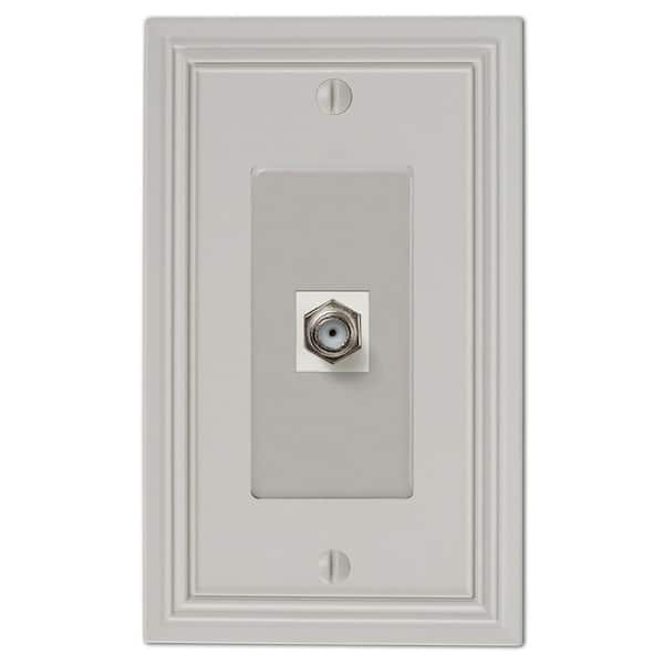 AMERELLE Hallcrest 1 Gang Coax Metal Wall Plate - Gray