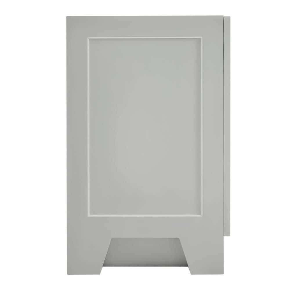 Gray 42'' Freestanding Wood Bathroom Vanity Base with Brass Hardware