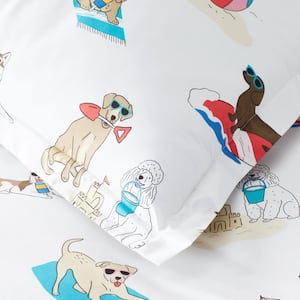 Company Cotton Sandcastle Dog Cotton Percale Sham