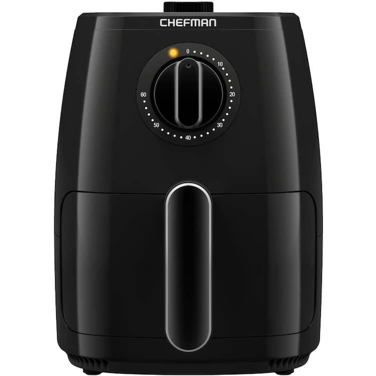 Chefman Countertop Air Fryer, 2 Qt. Black, Air Fryer, TurboFry with Adjustable Temp Control