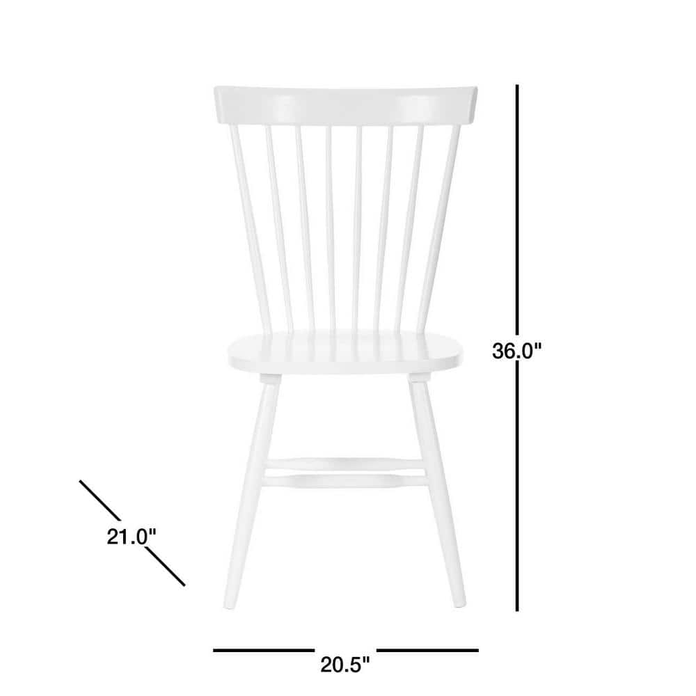 Classic White Windsor High Slat Side Chair in Solid Malaysian Oak