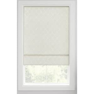 Darien Ivory Cordless Blackout Polyester Roman Shade 36 in. W x 64 in. L