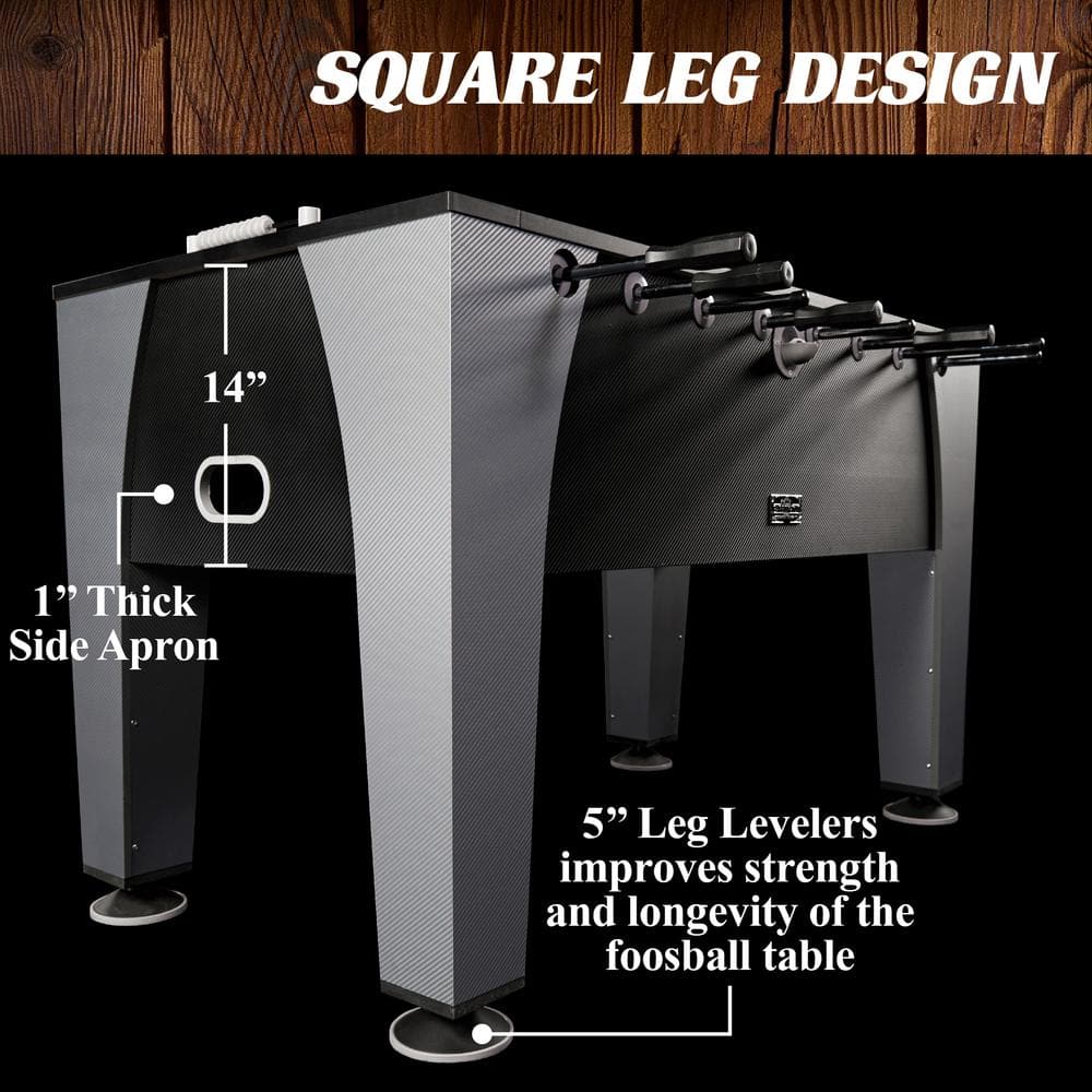Barrington 58'' Gray Carbon Fiber Foosball Table