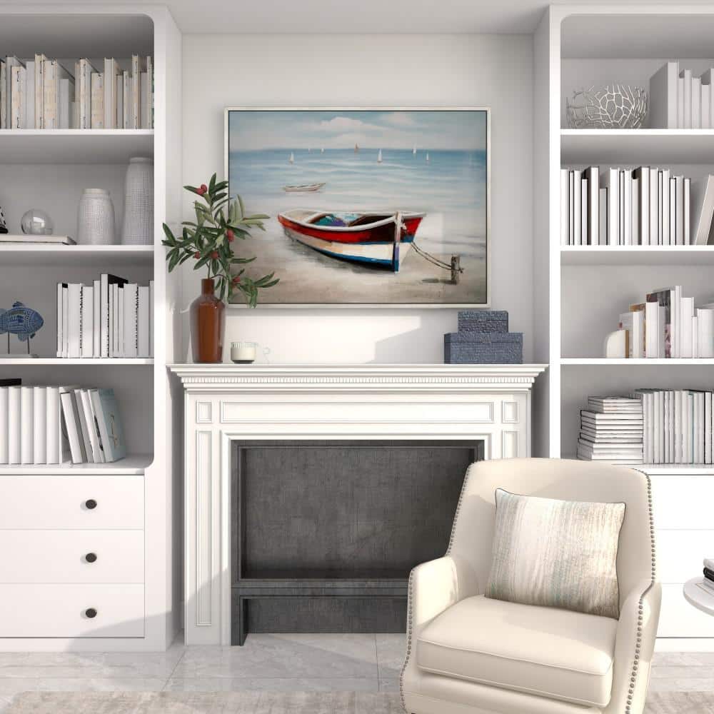 Multi Colored Nautical Acrylic Canvas Framed Wall Art