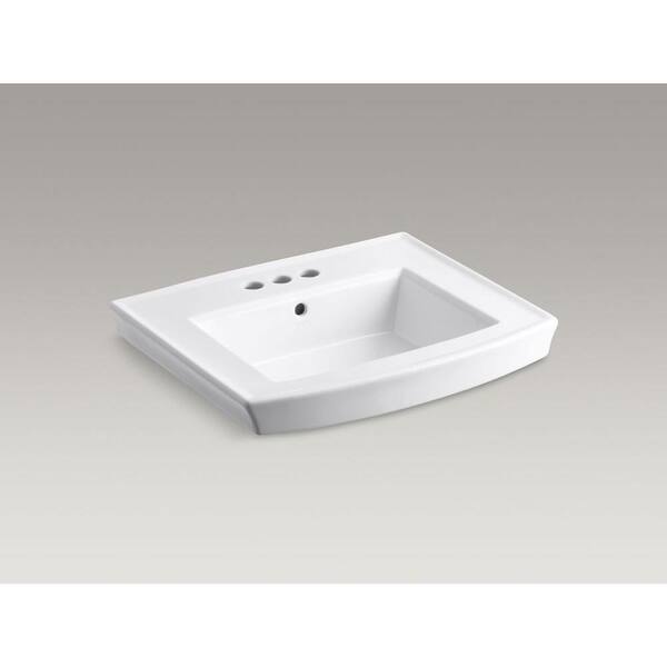 KOHLER Archer 24 In. Vitreous China Pedestal Sink Basin Only KOHLER Archer 24 In. Vitreous China Pedestal Sink Basin Only