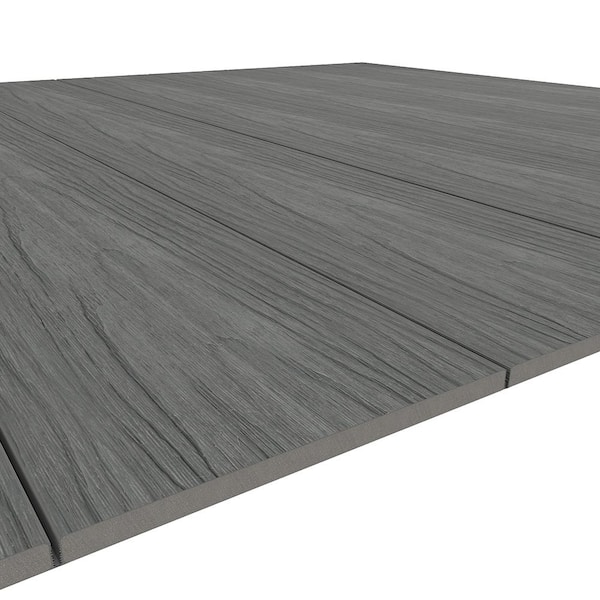 NewTechWood UltraShield 0.6 in. x 12 in. x 12 ft. Westminster Gray Fascia Composite Decking Board